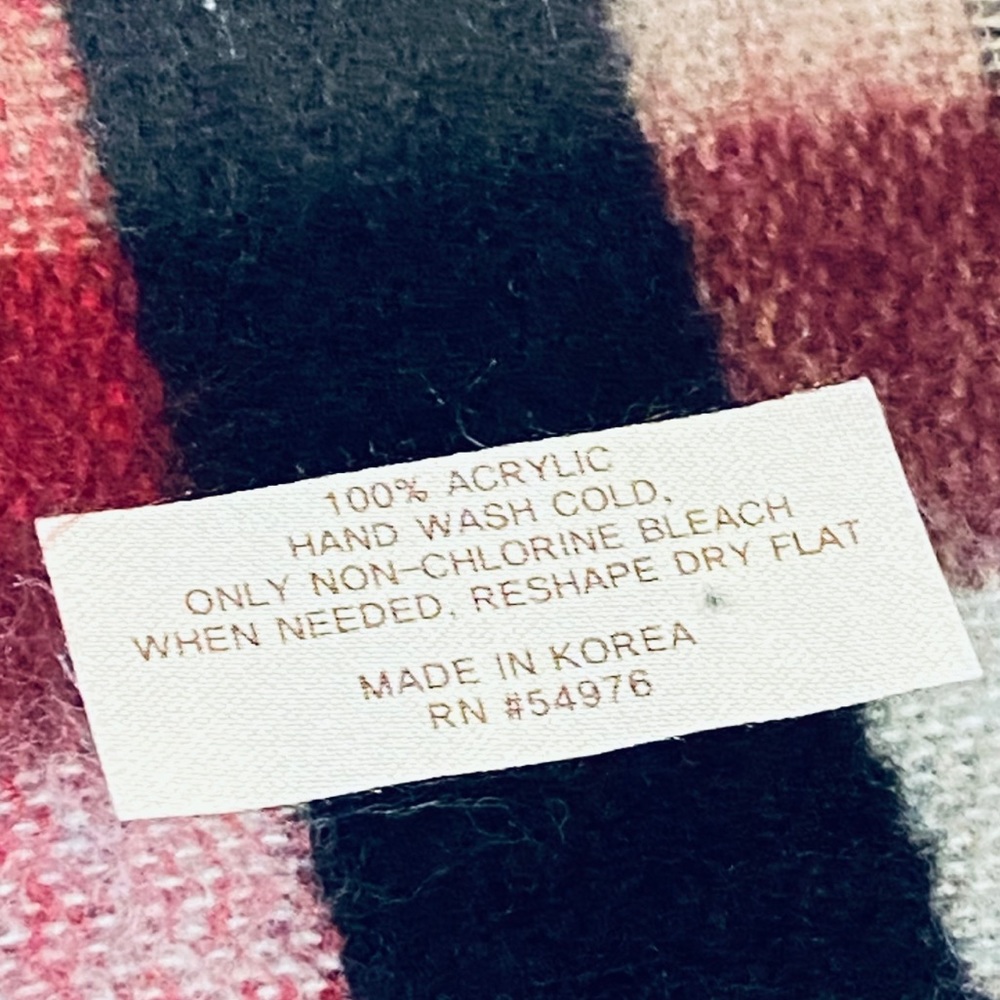 🌟HP🌟NWOT Vegan Checkered Multi Color Scarf - Picture 5 of 5